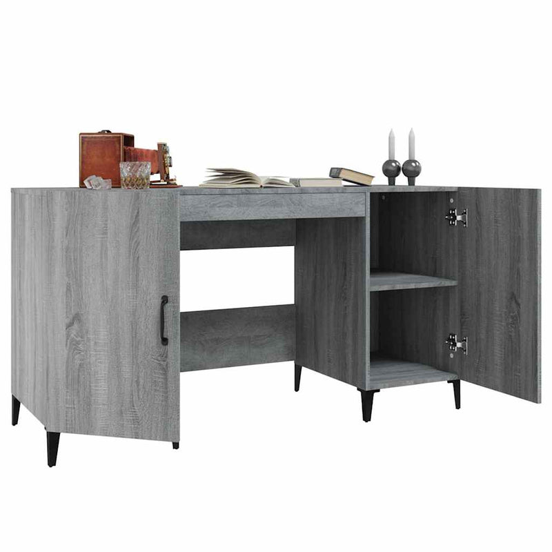 Birou, gri sonoma, 140x50x75 cm, lemn compozit