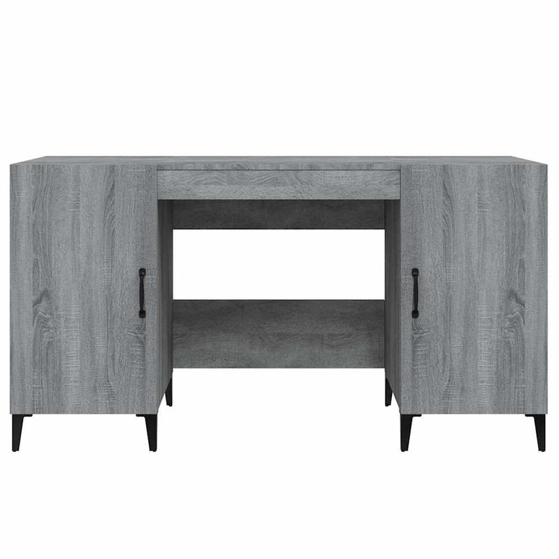 Birou, gri sonoma, 140x50x75 cm, lemn compozit