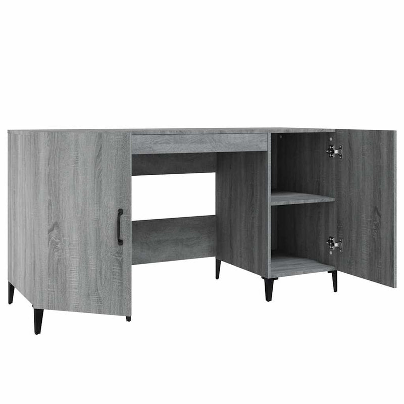 Birou, gri sonoma, 140x50x75 cm, lemn compozit