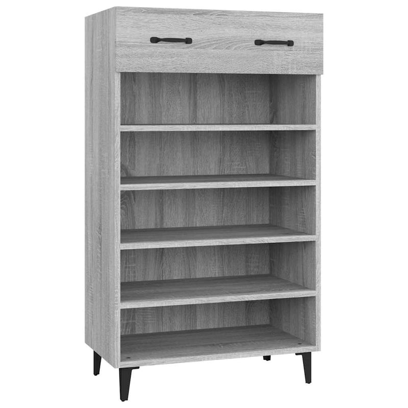 Pantofar, gri sonoma, 60x35x105 cm, lemn compozit