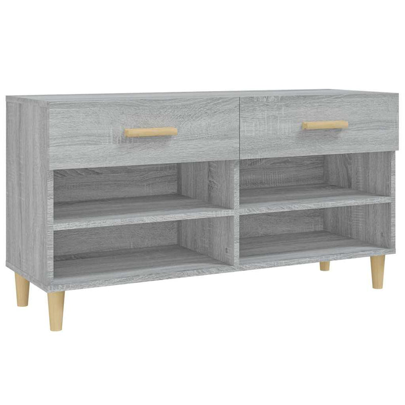Pantofar, gri sonoma, 102x35x55 cm, lemn compozit