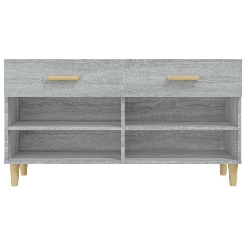 Pantofar, gri sonoma, 102x35x55 cm, lemn compozit