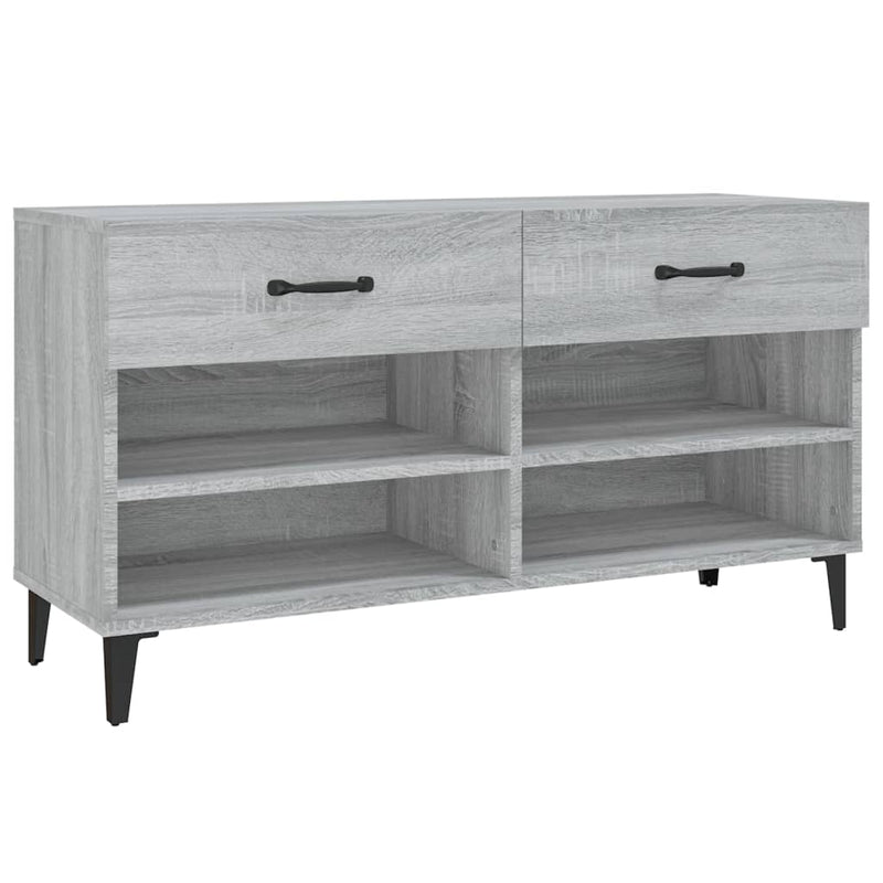 Pantofar, gri sonoma, 102x35x55 cm, lemn compozit