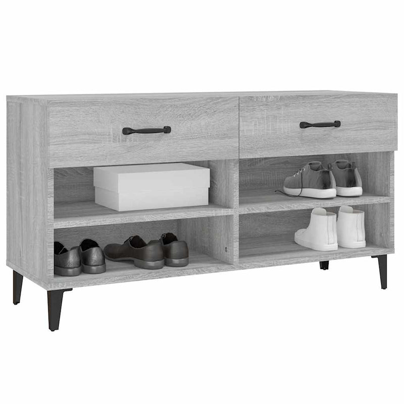 Pantofar, gri sonoma, 102x35x55 cm, lemn compozit