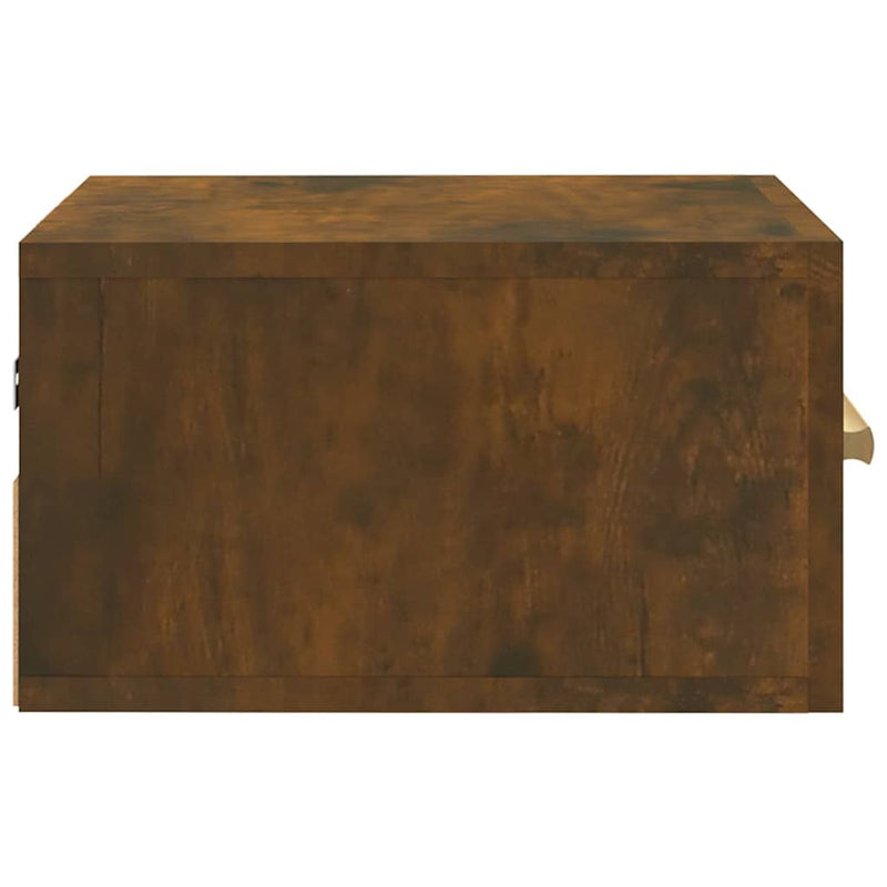 Noptieră de perete, stejar afumat, 35x35x20 cm