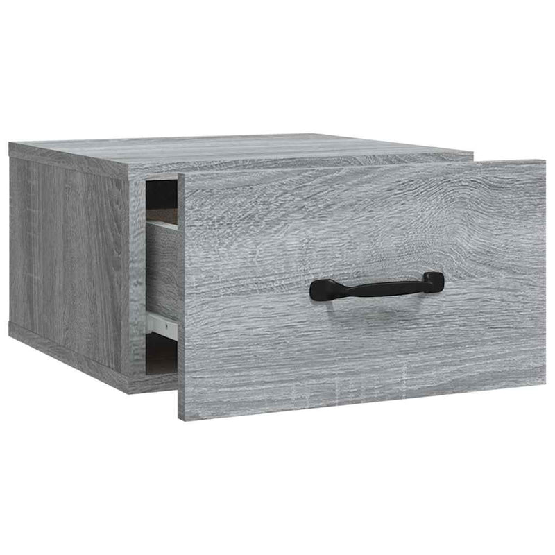 Noptiere de perete, 2 buc., sonoma gri, 35x35x20 cm