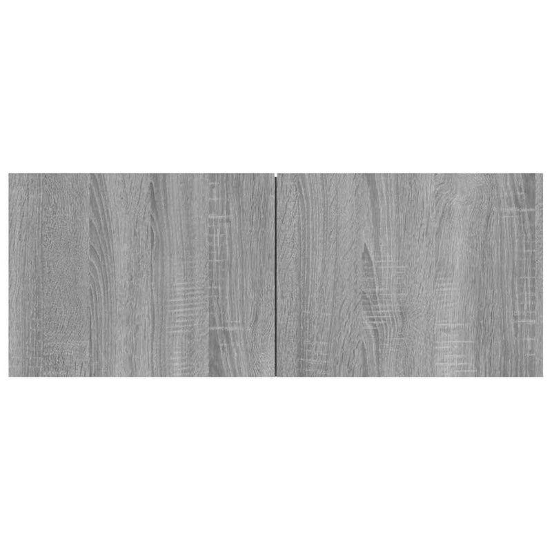 Comode TV, 2 buc., gri sonoma, 80x30x30 cm, lemn prelucrat