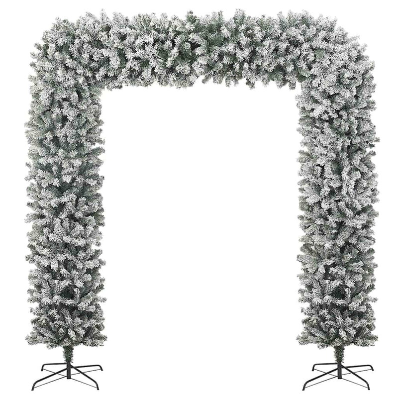 Arcadă pom de Crăciun cu zăpadă pufoasă, 240 cm