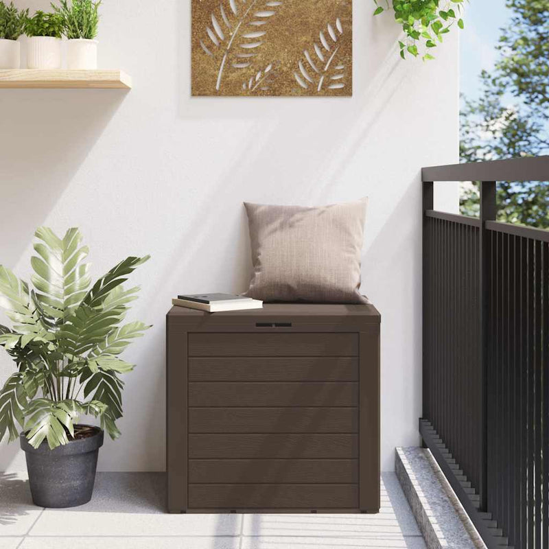 Ladă depozitare de grădină, maro, 58,5x46x55 cm, polipropilenă