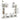 Set dulap TV, 6 piese, alb, lemn prelucrat