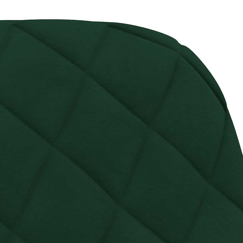 Scaune de bucătărie pivotante, 2 buc., verde închis, catifea