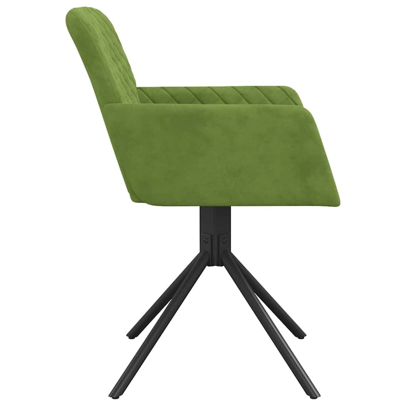 Scaune de bucătărie pivotante, 2 buc., verde deschis, catifea