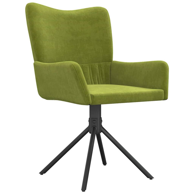 Scaune de bucătărie pivotante, 2 buc., verde deschis, catifea