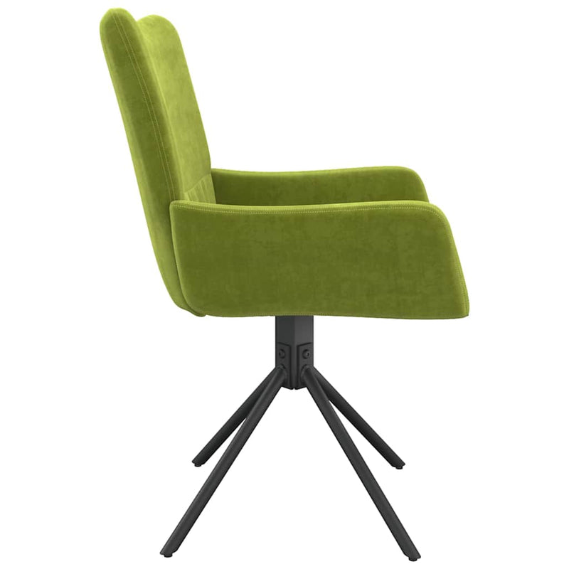 Scaune de bucătărie pivotante, 2 buc., verde deschis, catifea