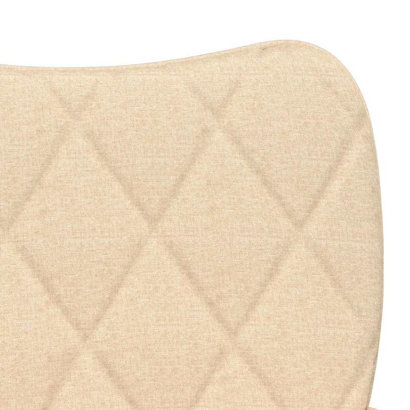 Scaune de bucătărie, 2 buc., crem, material textil