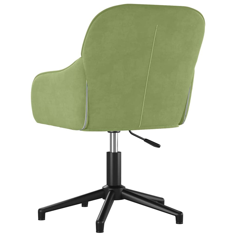 Scaun de birou pivotant, verde deschis, catifea
