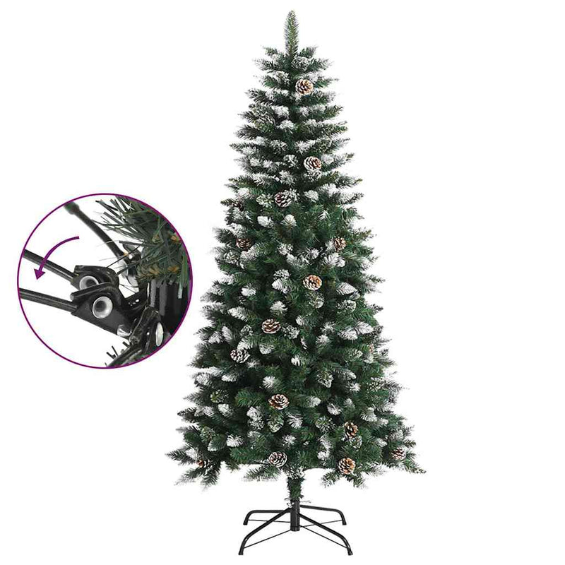 Brad de Crăciun artificial cu suport, verde, 120 cm, PVC