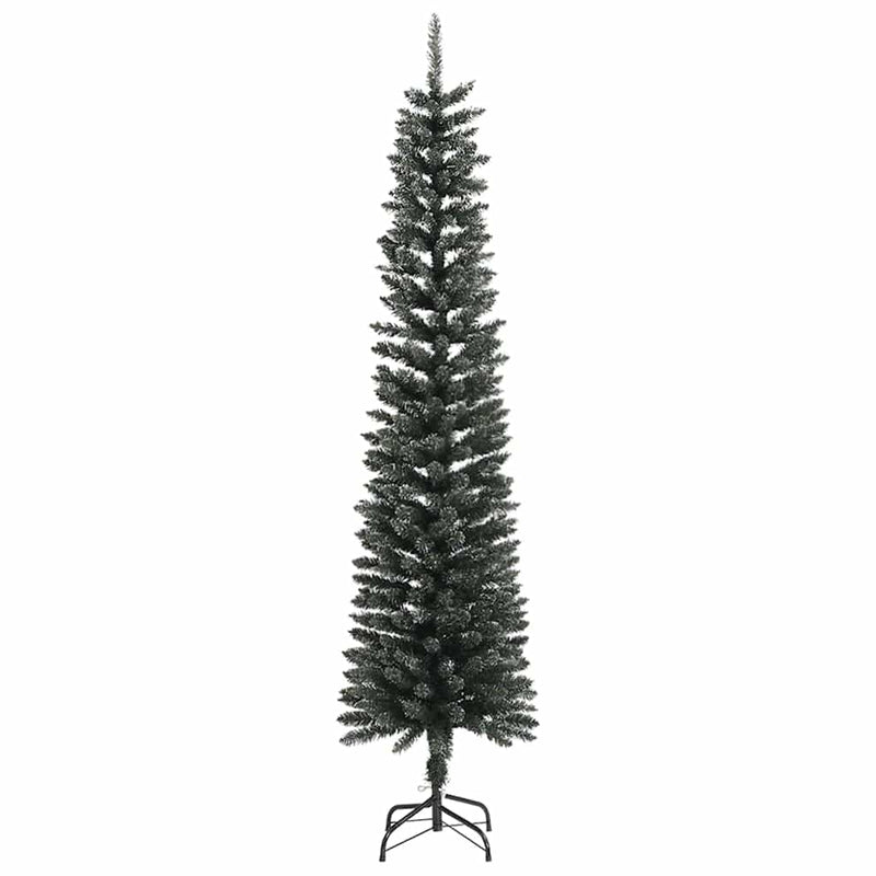 Brad de Crăciun artificial slim cu suport, verde, 240 cm, PVC