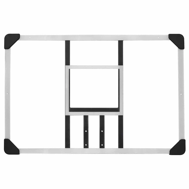 Panou de baschet, transparent, 90x60x2,5 cm, policarbonat