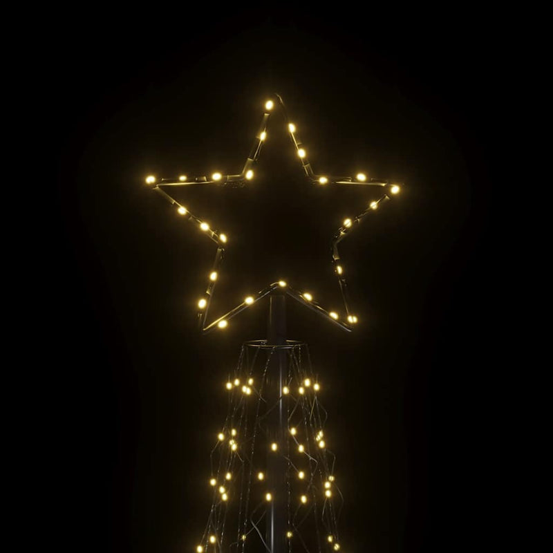 Brad de Crăciun în formă de con, alb cald, 500 LED-uri, 100x300 cm