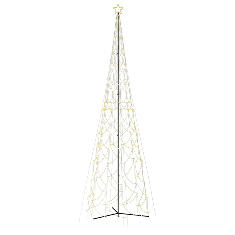 Brad de Crăciun în formă de con, alb cald, 3000 LED-uri, 230x800 cm