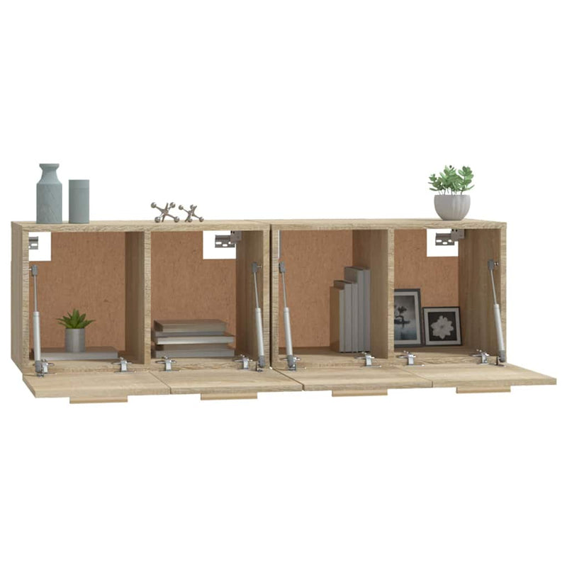 Dulapuri TV de perete 2 buc. stejar sonoma 60x36,5x35 cm lemn
