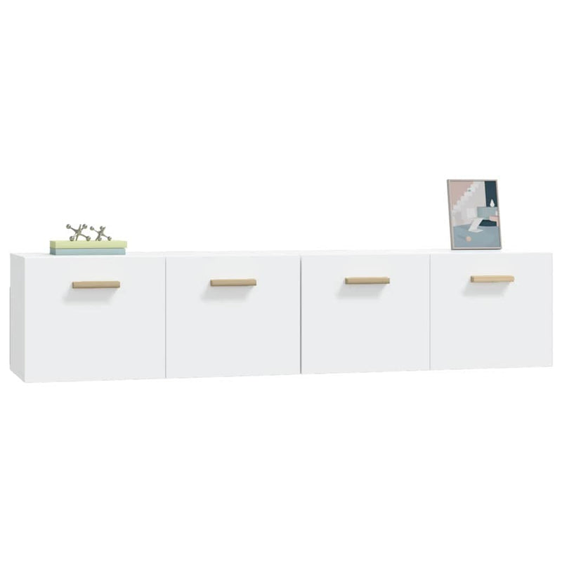 Dulapuri de perete, 2 buc., alb, 80x35x36,5 cm, lemn compozit