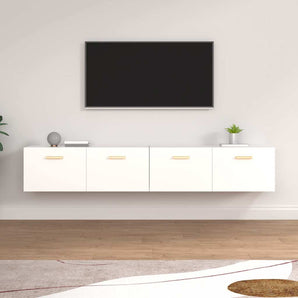 Dulapuri de perete, 2 buc., alb, 100x36,5x35 cm, lemn prelucrat