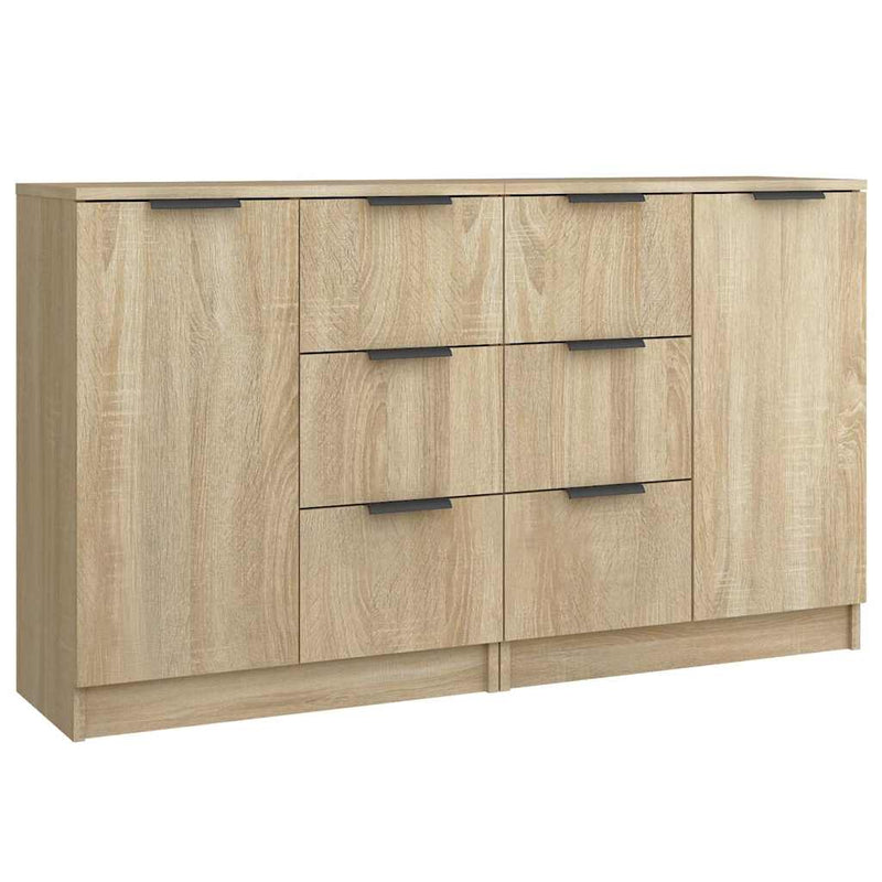Servante, 2 buc., stejar sonoma, 60x30x70 cm, lemn prelucrat