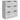 Servante, 3 piese, gri beton, lemn prelucrat