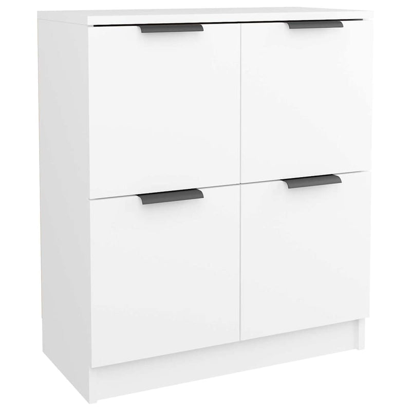 Servante, 2 piese, alb, 60x30x70 cm, lemn prelucrat