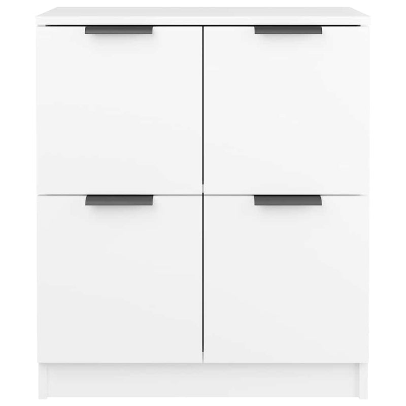 Servante, 2 piese, alb, 60x30x70 cm, lemn prelucrat