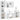 Set dulapuri de baie, 4 piese, alb, lemn prelucrat