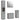 Set dulapuri de baie, 4 piese, gri sonoma, lemn prelucrat
