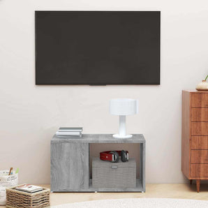 Comodă TV, gri sonoma, 60x24x32 cm , lemn compozit