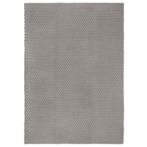 Covor dreptunghiular, gri, 160x230 cm, bumbac