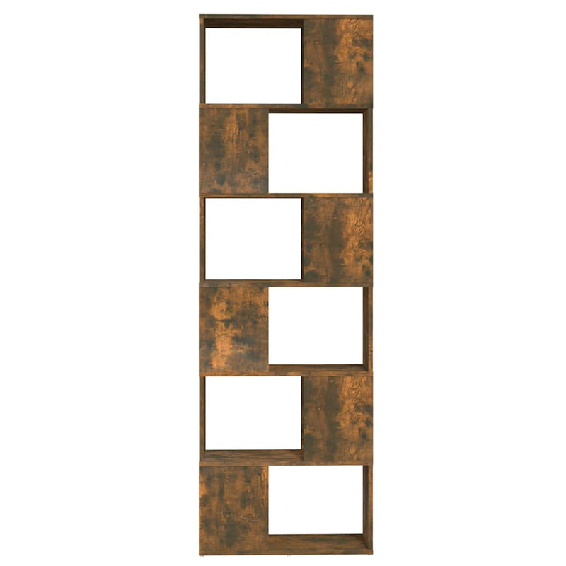 Bibliotecă/Separator de cameră, stejar fumuriu, 60x24x186 cm