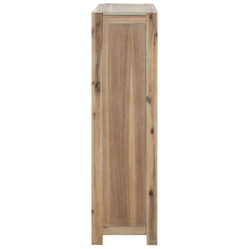 Bibliotecă cu 4 rafturi, 80x30x110 cm, lemn masiv de acacia