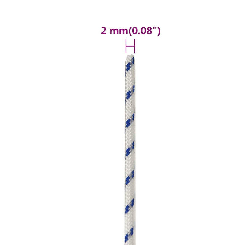 Frânghie de barcă, alb, 2 mm, 500 m, polipropilenă