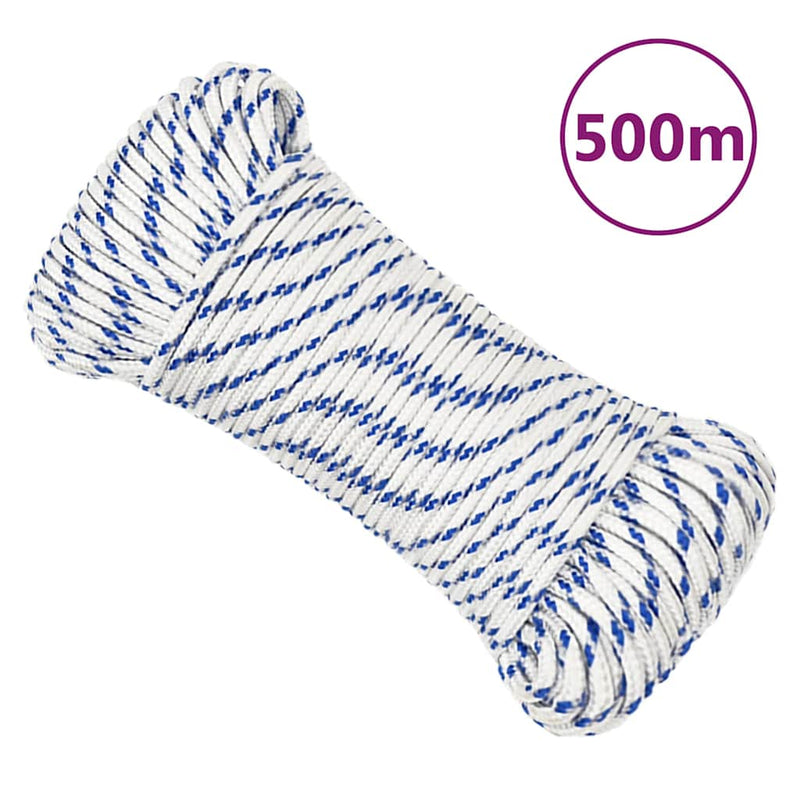 Frânghie de barcă, alb, 4 mm, 500 m, polipropilenă