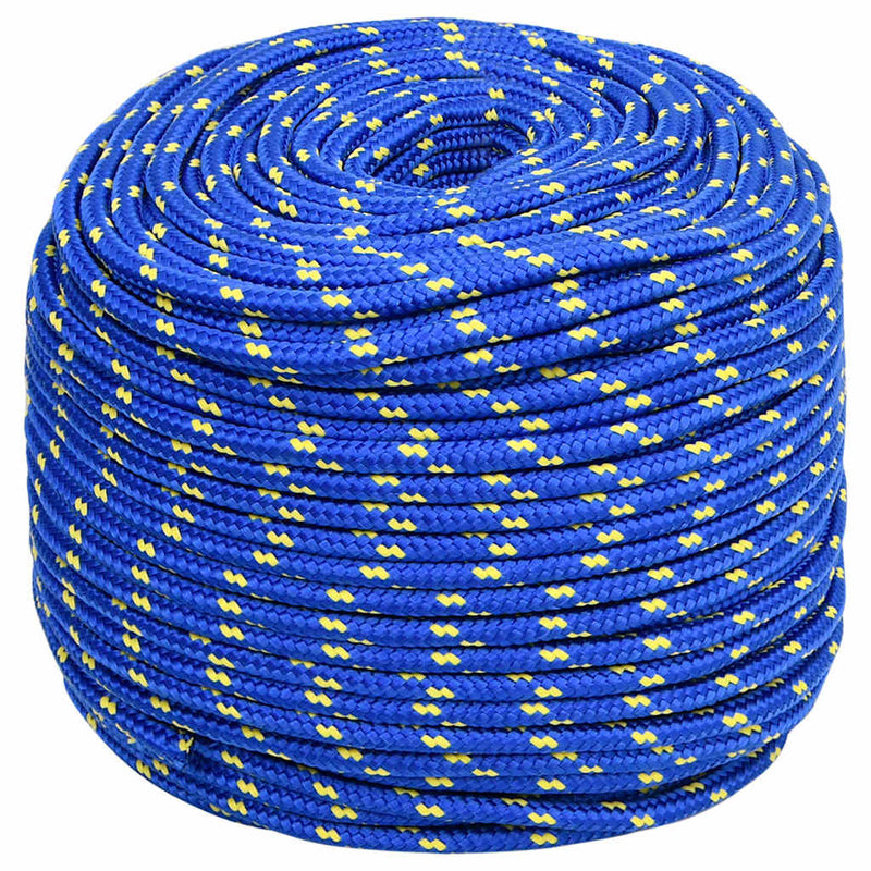 Frânghie de barcă, albastru, 6 mm, 25 m, polipropilenă