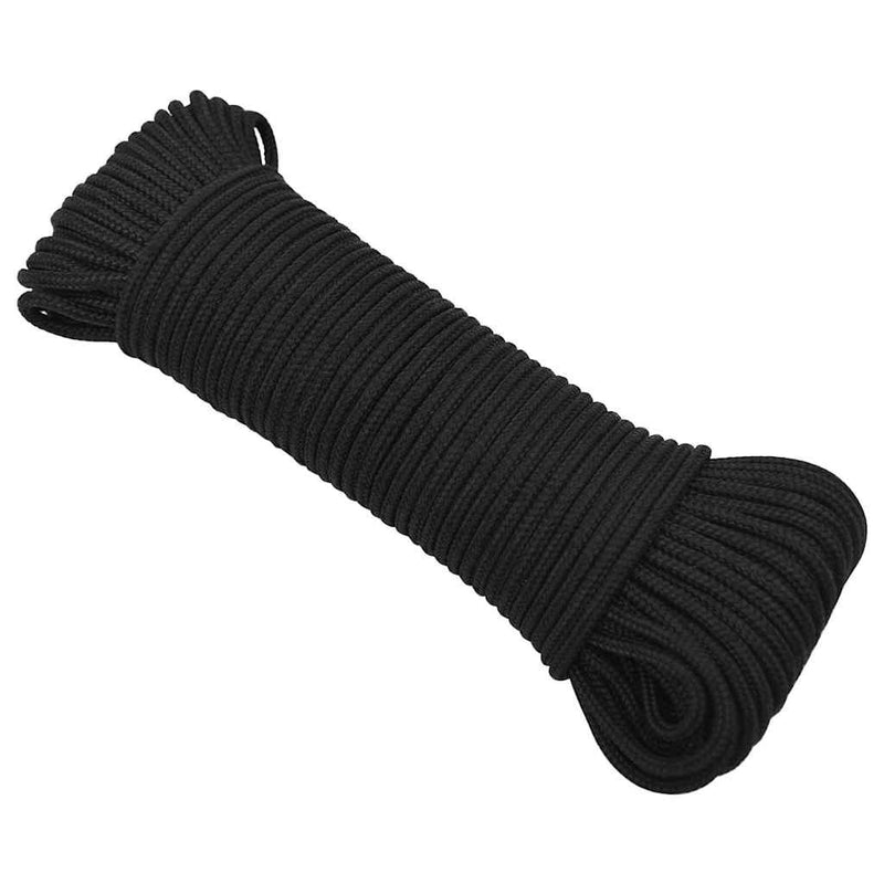Frânghie de barcă, negru complet, 3 mm, 250 m, polipropilenă