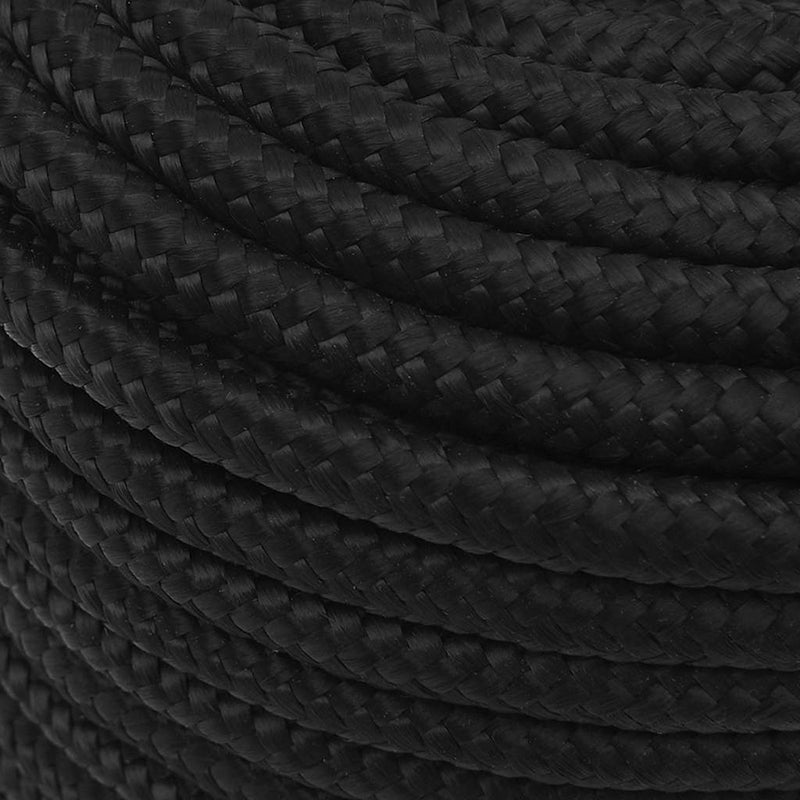 Frânghie de barcă, negru complet, 12 mm, 50 m, polipropilenă