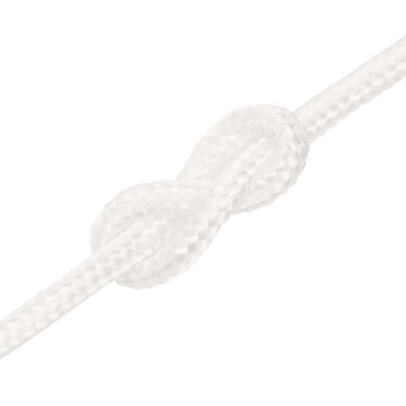 Frânghie de barcă, alb complet, 3 mm, 500 m, polipropilenă