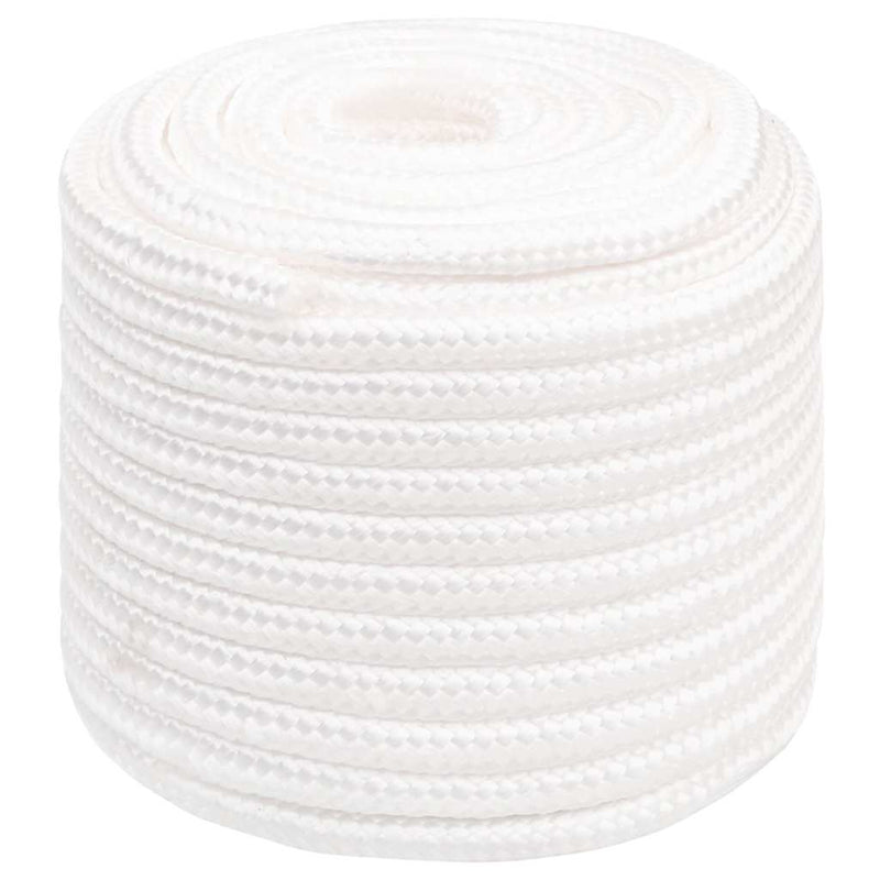 Frânghie de barcă, alb complet, 16 mm, 250 m, polipropilenă