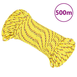 Frânghie de barcă, galben, 5 mm, 500 m, polipropilenă