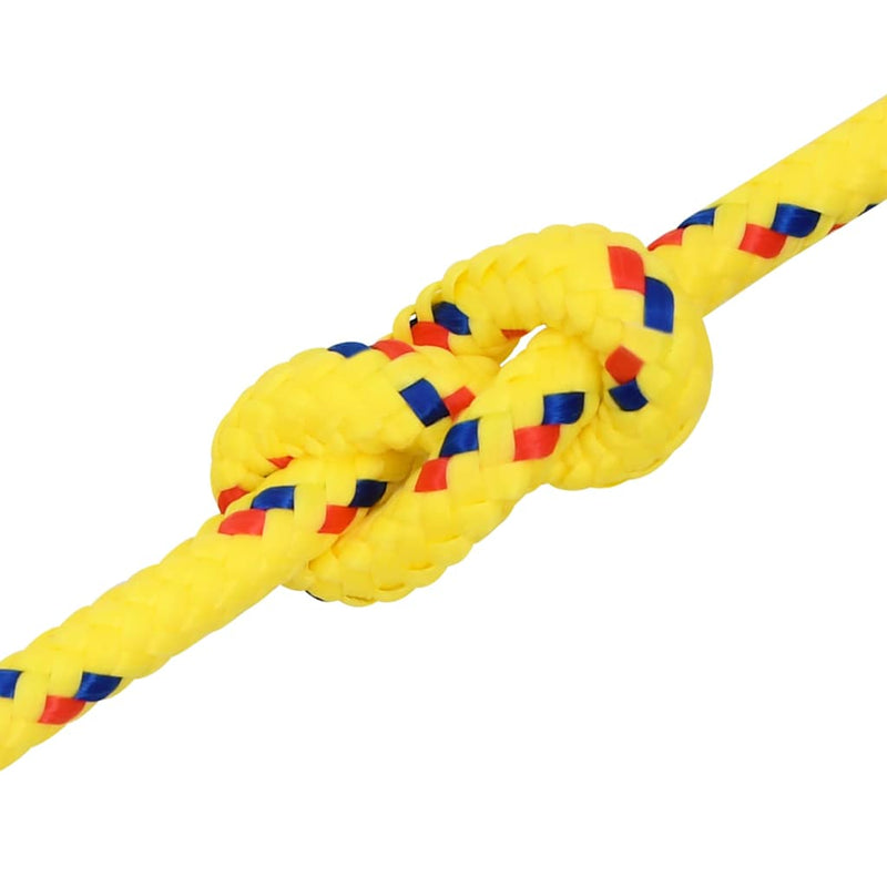 Frânghie de barcă, galben, 6 mm, 100 m, polipropilenă