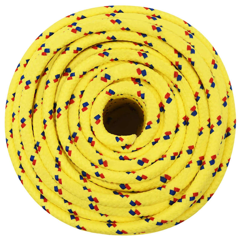 Frânghie de barcă, galben, 12 mm, 250 m, polipropilenă