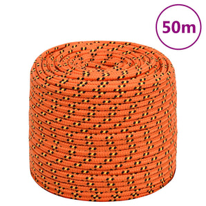 Frânghie de barcă, portocaliu, 6 mm, 50 m, polipropilenă