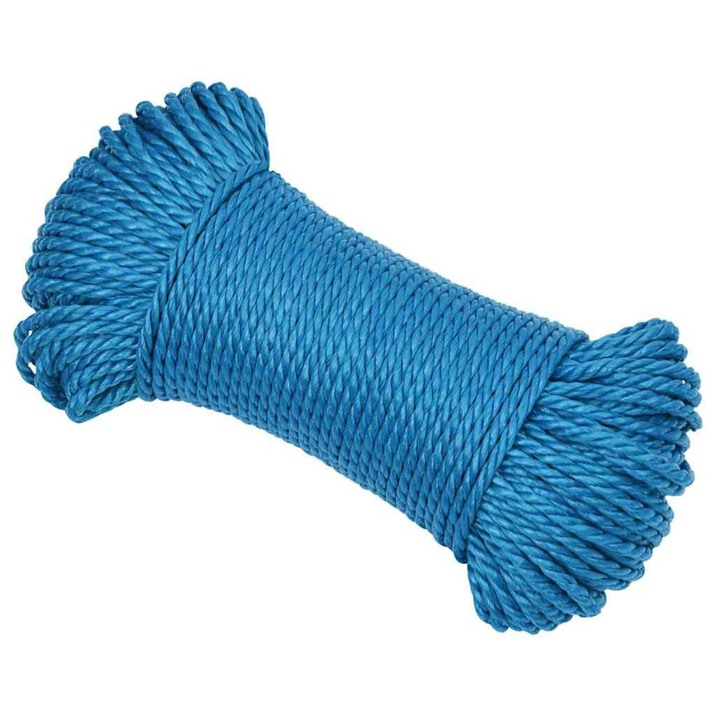 Frânghie de lucru, albastru, 6 mm, 100 m, polipropilenă